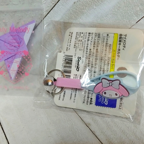 NEW Sanrio My Melody Charm from Japan with Origami in My Melody Baggie - Picture 3 of 4